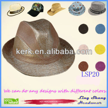 LSP20 Ningbo Lingshang 2014 Newest Style Braided 100% Natural Paper Straw Hat